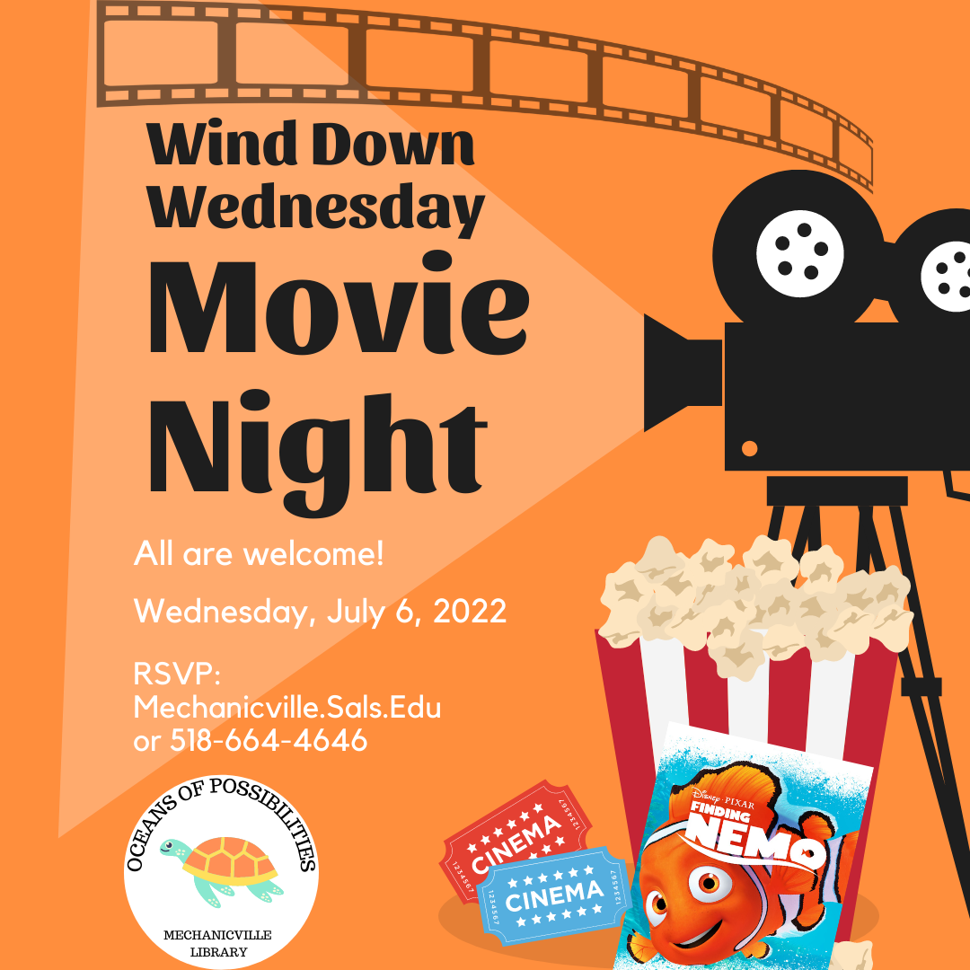 Wind Down Wednesday: Movie Night - Finding Nemo @ Mechanicville District Public Library | Mechanicville | New York | United States