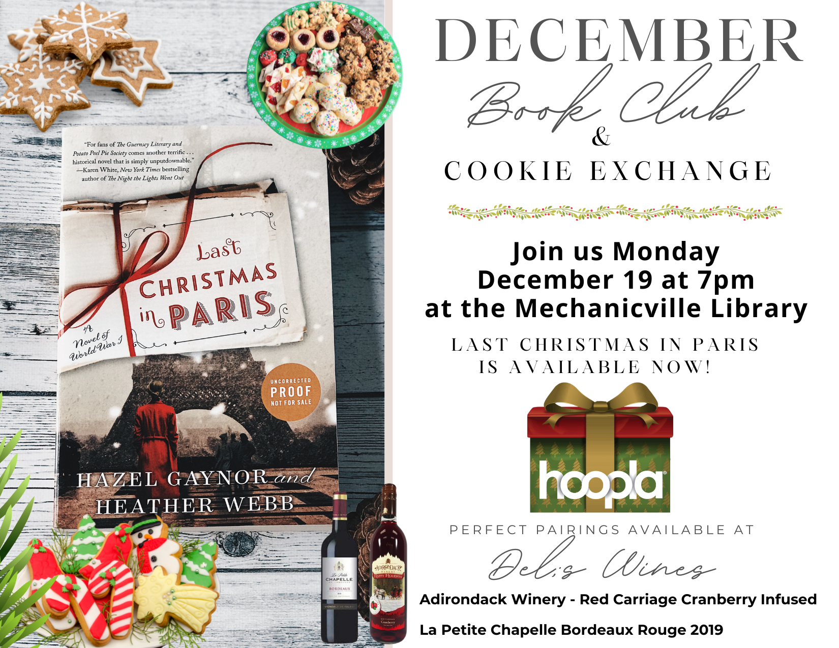 Book Club & Cookie Exchange! @ Mechanicville District Public Library | Mechanicville | New York | United States