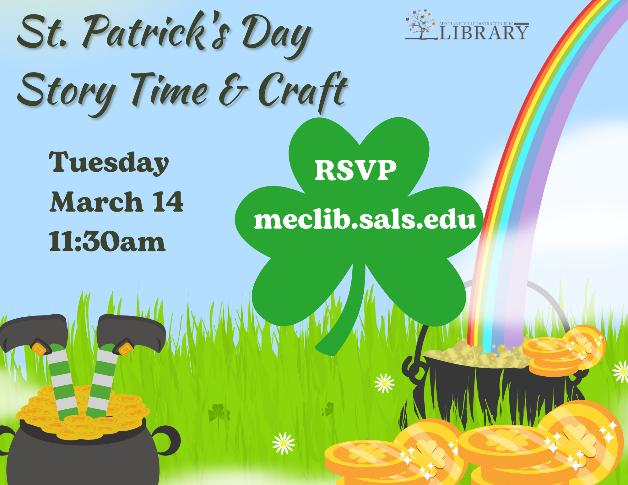 St. Patrick's Day Story Time & Craft @ Mechanicvile District Public Library | Mechanicville | New York | United States