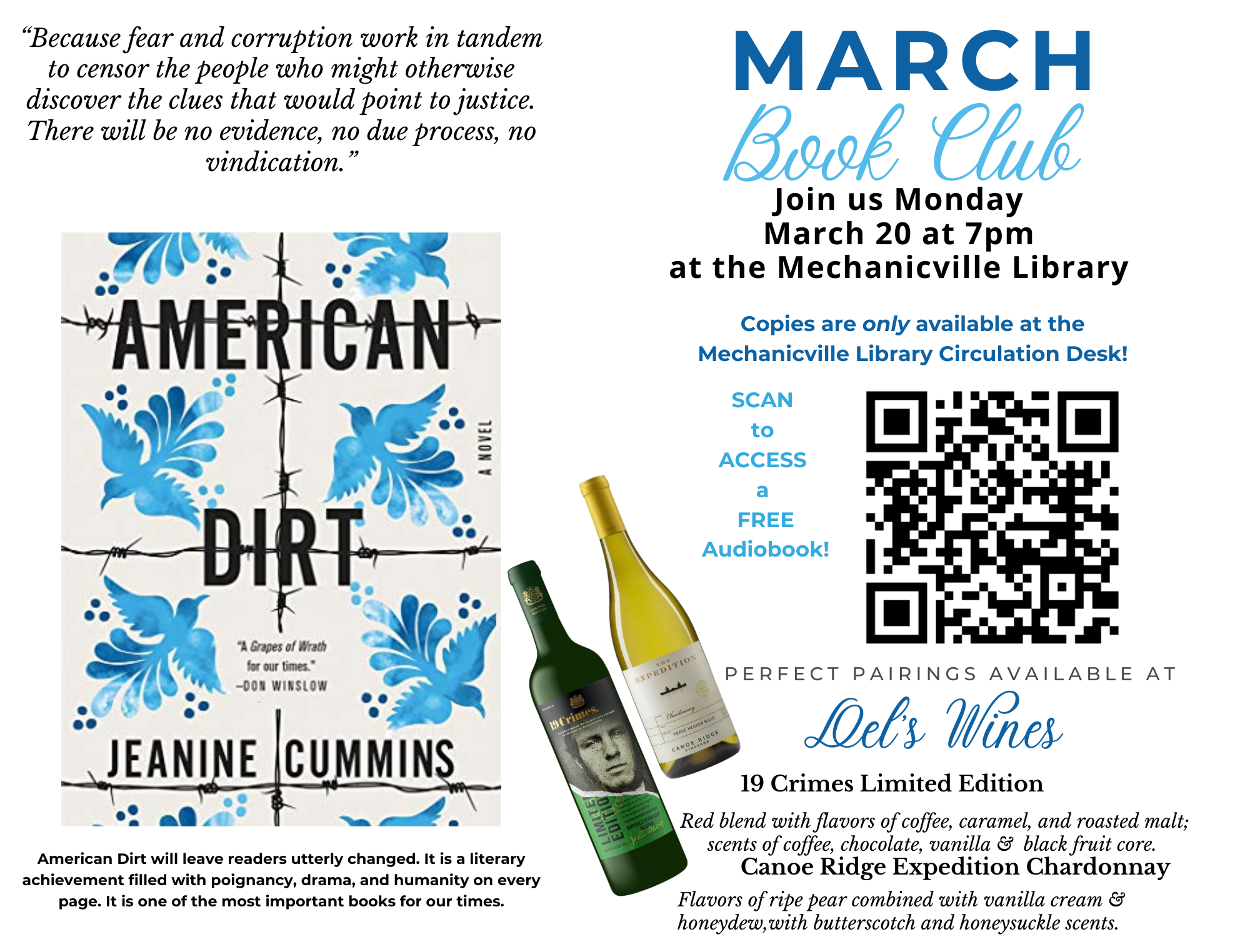 March Book Club ~ American Dirt ~ Jeanine Cummins