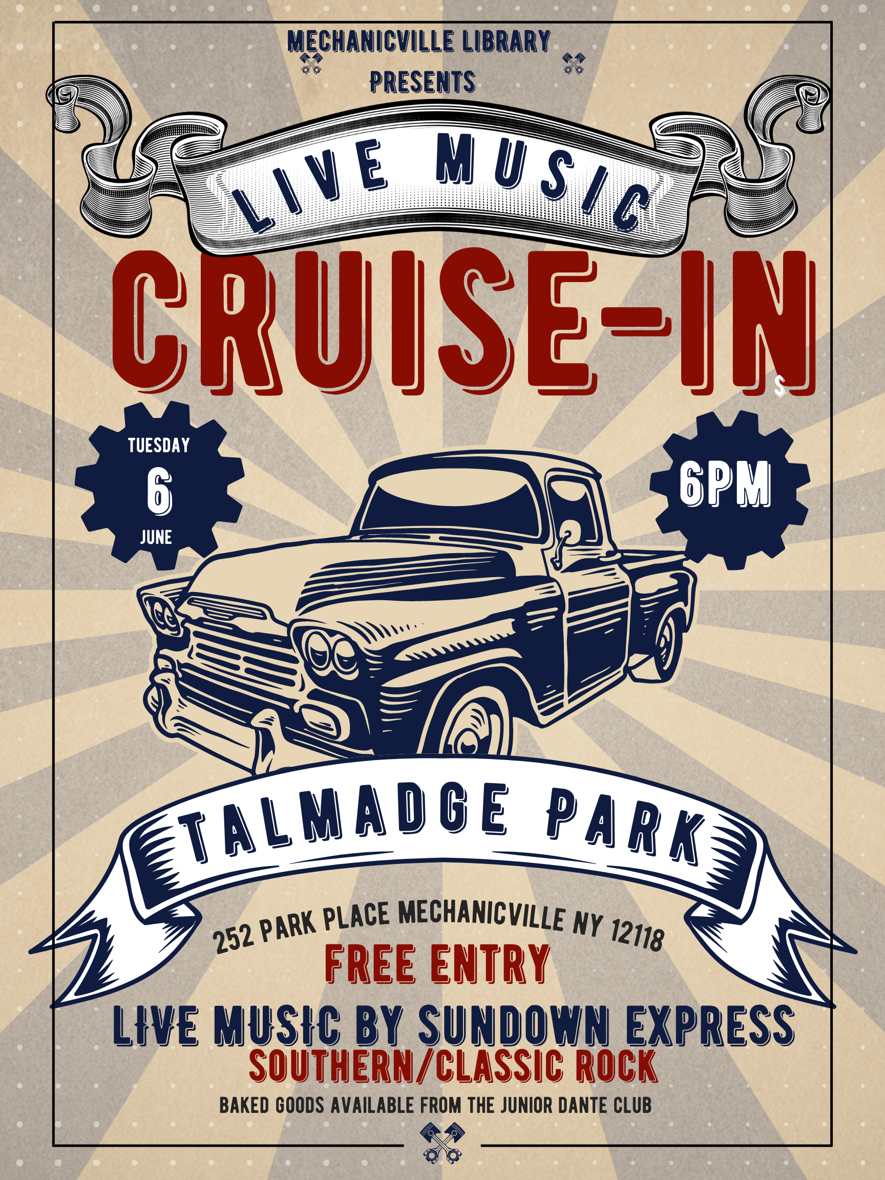 Summer Concert Series ~ Sundown Express Car Cruise-In @ Talmadge Park | Mechanicville | New York | United States