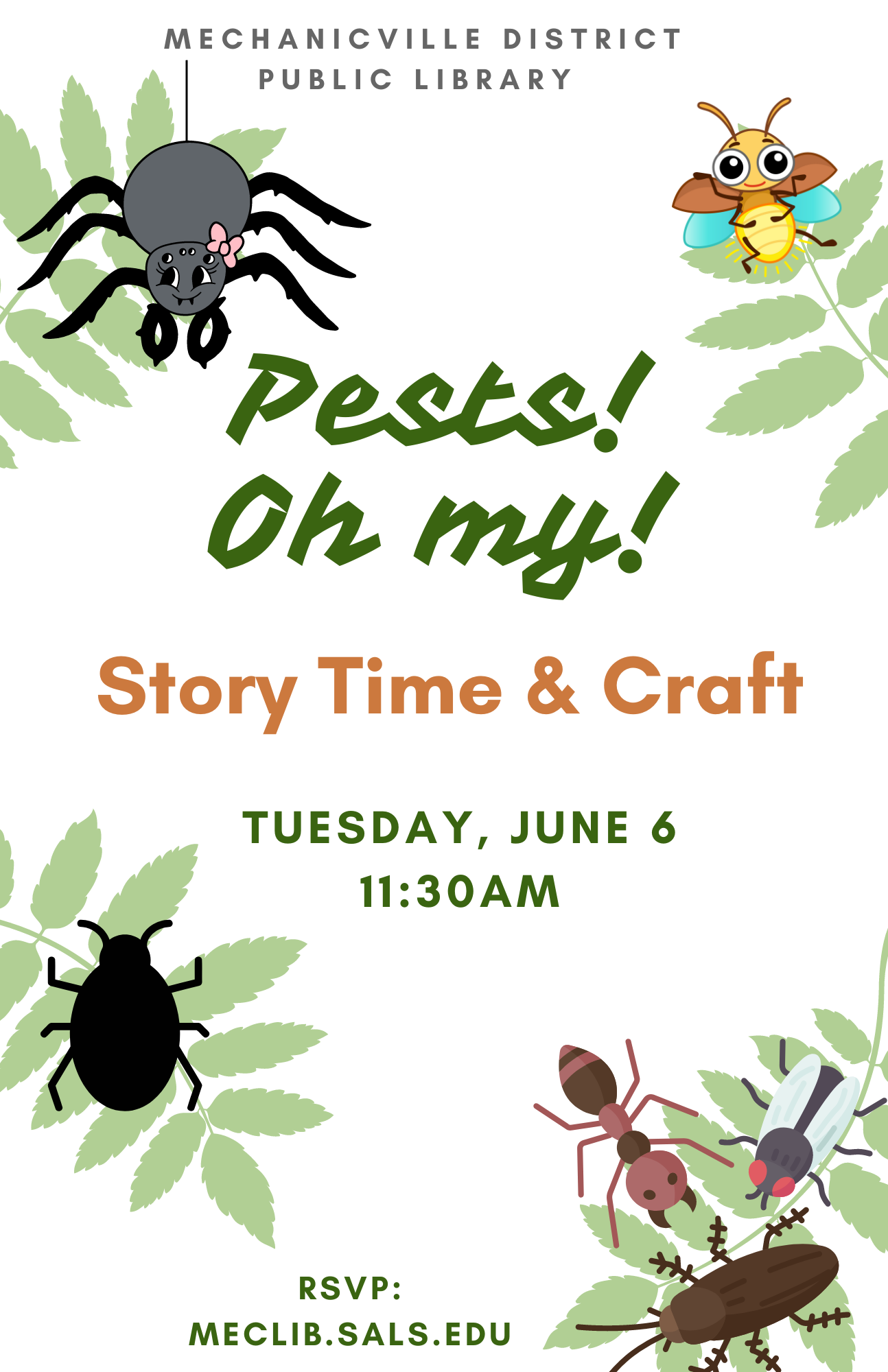 Pests! Story Time & Craft