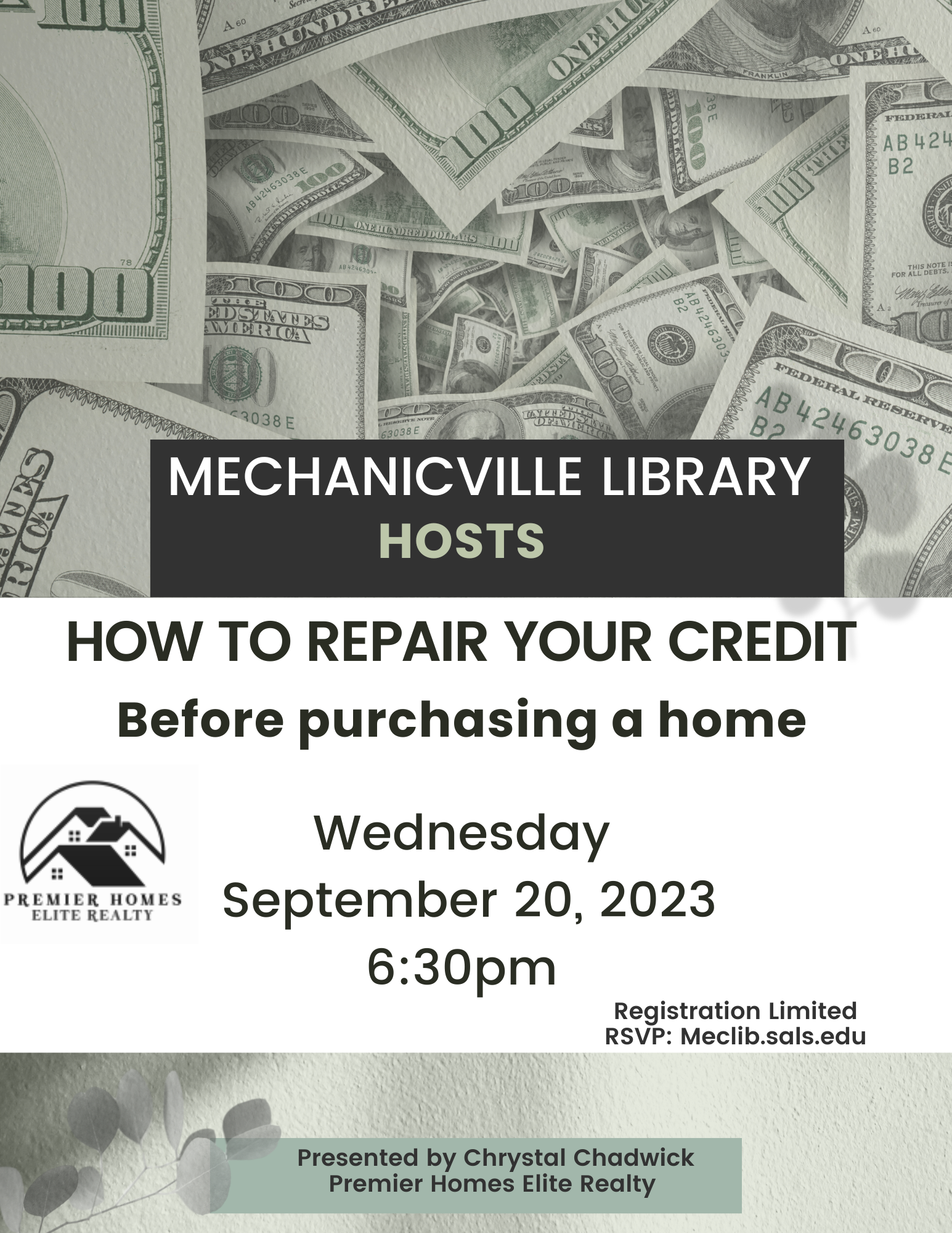 How to Repair Your Credit Before Purchasing a Home @ Mechanicville District Public Library | Mechanicville | New York | United States