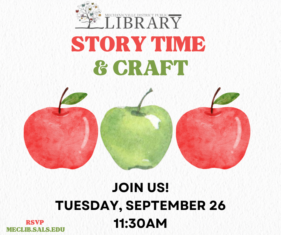 Story Time & Craft ~ Apples! @ Mechanicville District Public Library | Mechanicville | New York | United States