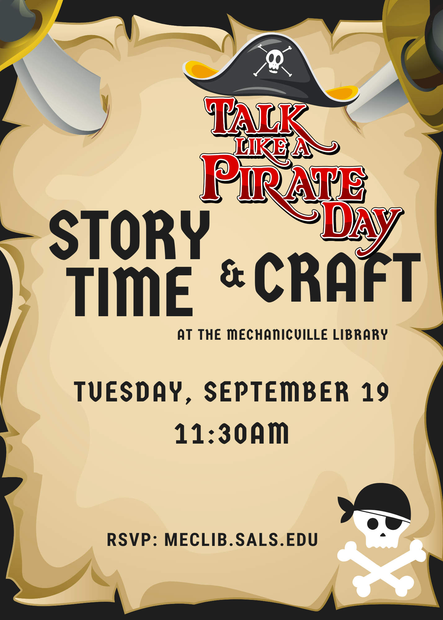 Story Time & Craft ~ Talk Like a Pirate Day! @ Mechanicville District Public Library | Mechanicville | New York | United States