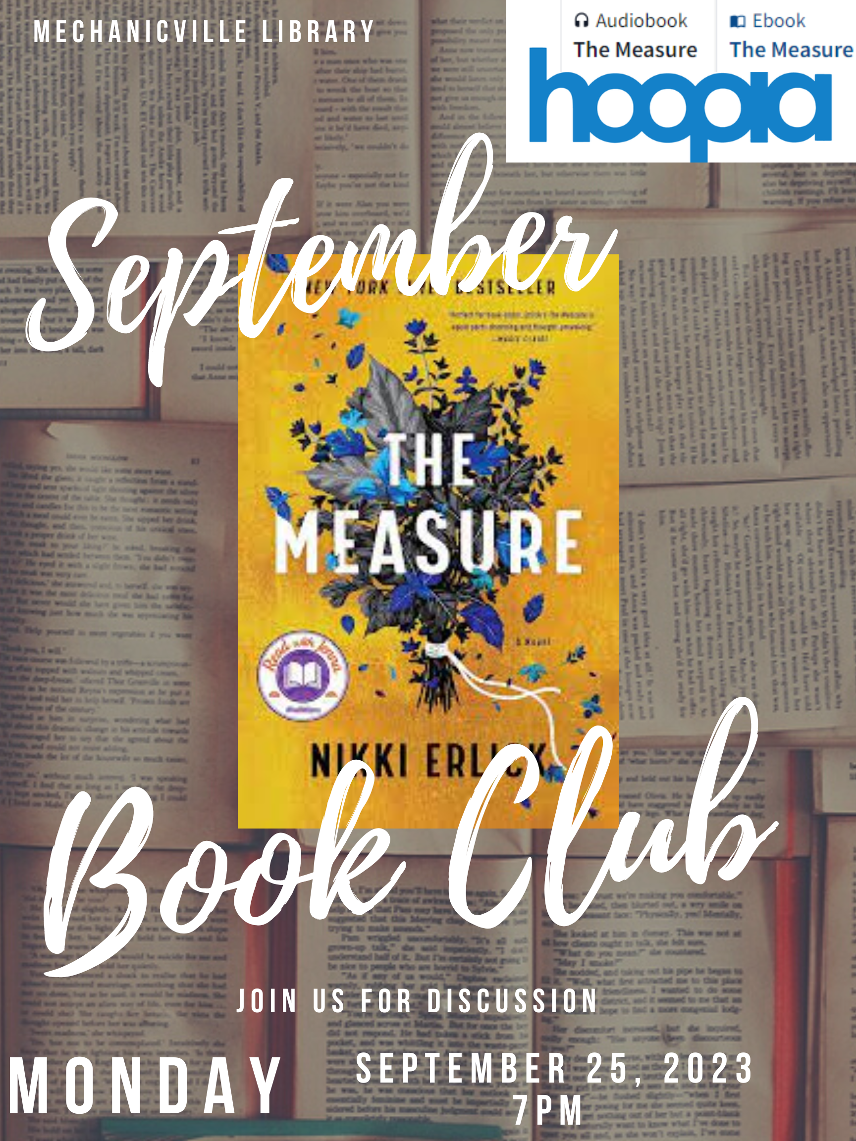 Adult Book Club - New members welcome! @ Mechanicville District Public Library | Mechanicville | New York | United States