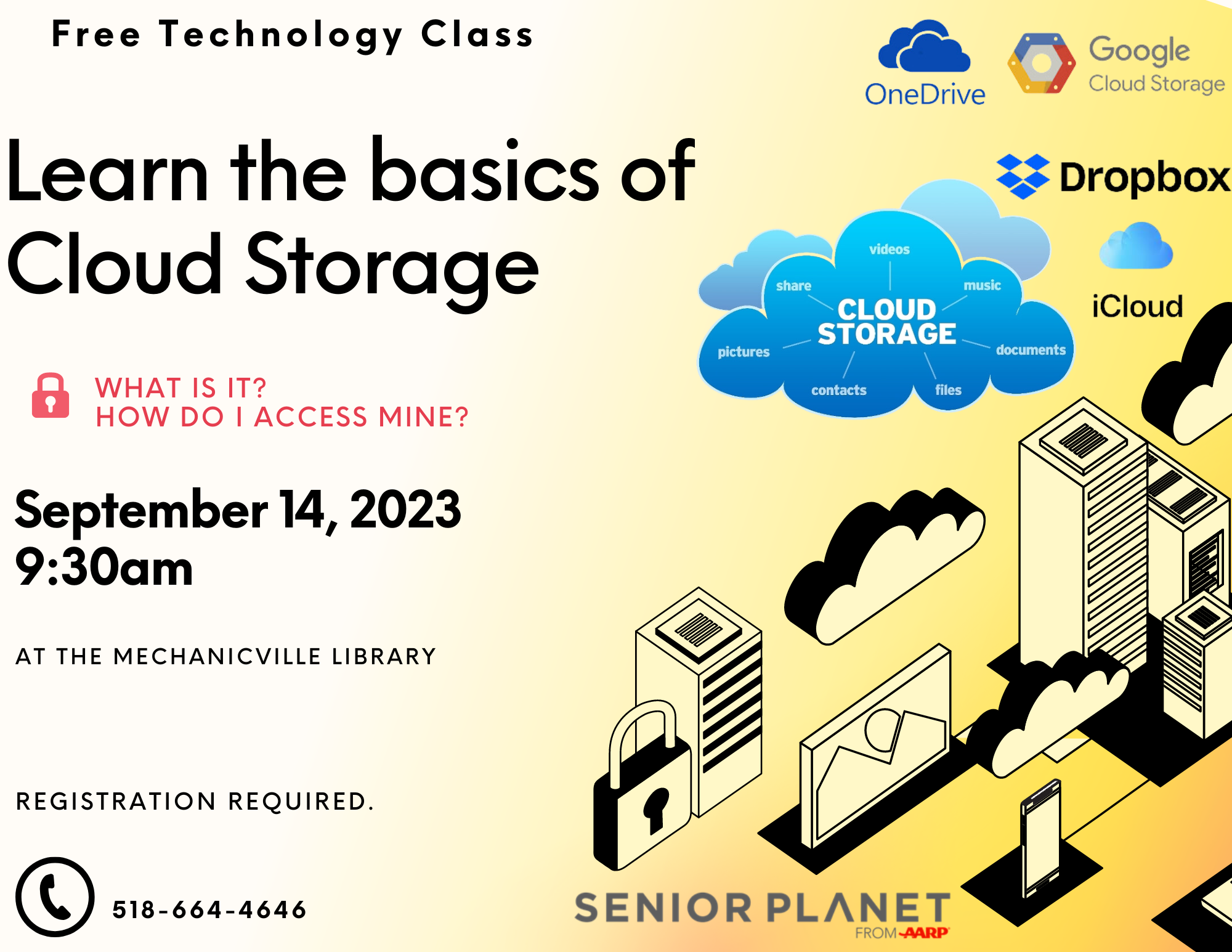 Technology Class - Cloud Storage @ Mechanicville District Public Library | Mechanicville | New York | United States