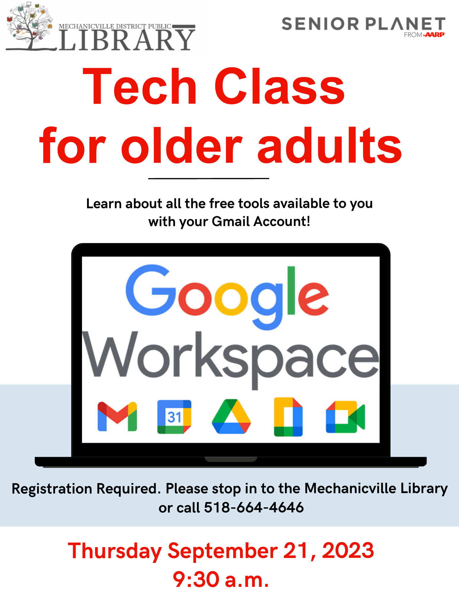 Technology Class- Google Workspace @ Mechanicville District Public Library | Mechanicville | New York | United States