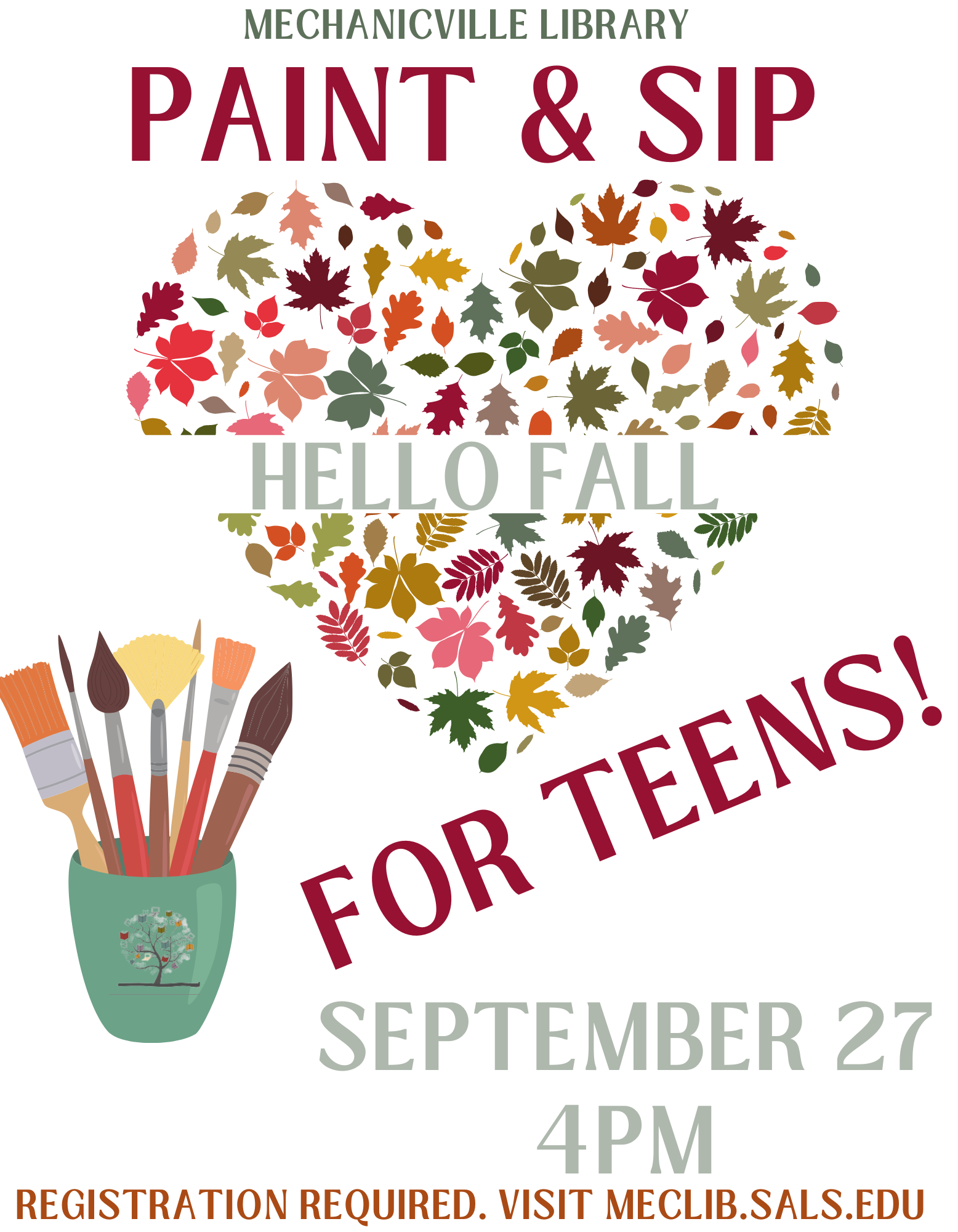 Teen Fall -Themed Paint & Sip @ Mechanicville District Public Library | Mechanicville | New York | United States