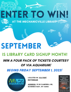 September is Library Card Sign-up Month! @ Mechanicville District Public Library | Mechanicville | New York | United States