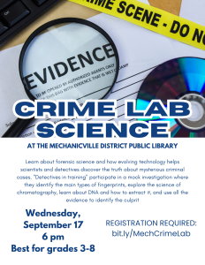 crime lab flyer